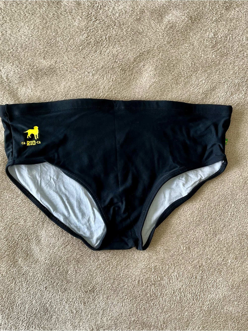 Men’s Black Sunga Swim Brief, large